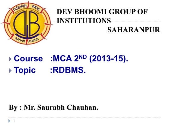 RDBMS.