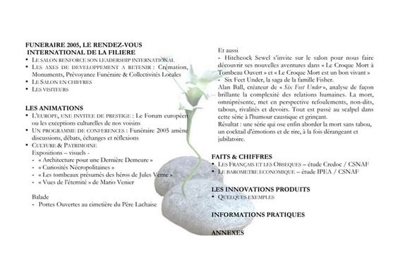 FUNERAIRE 2005, LE RENDEZ-VOUS INTERNATIONAL DE LA FILIERE