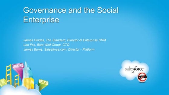 Cloud Governance Presentation Dreamforce 2012