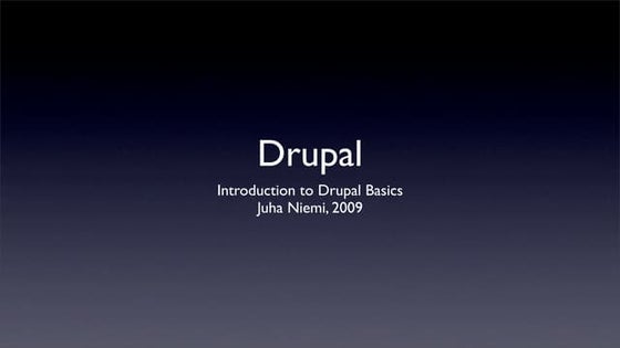 Introduction to Drupal Basics