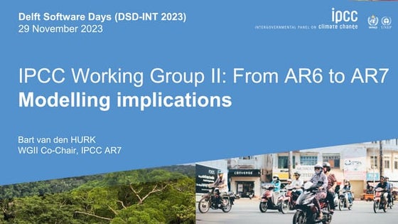 DSD-INT 2023 Modelling implications - IPCC Working Group II - From AR6 to AR7...
