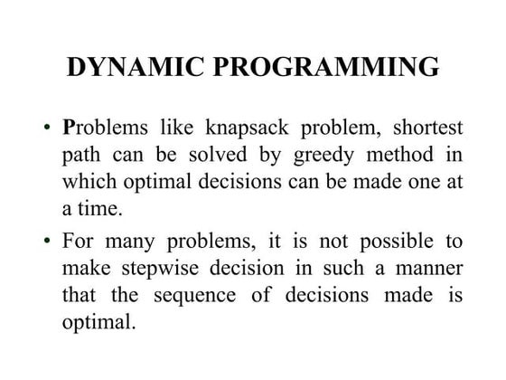 Dynamic Programming