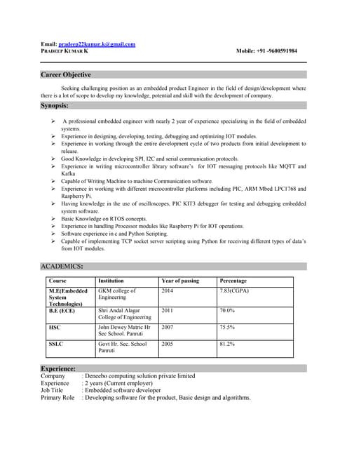 Pradeep_Embedded