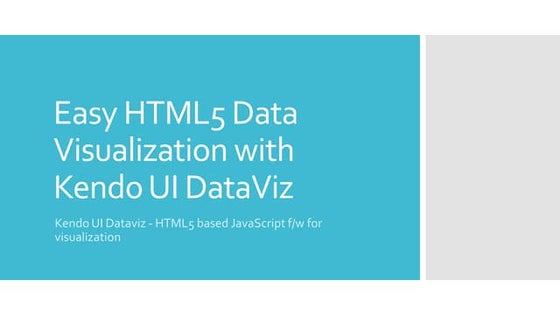 Easy HTML5 Data Visualization with Kendo UI DataViz