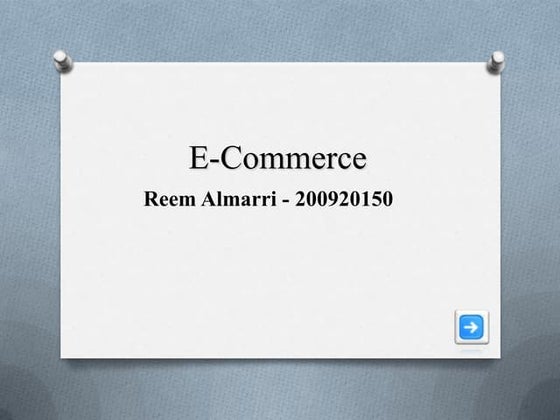 Ecommerce final ppt