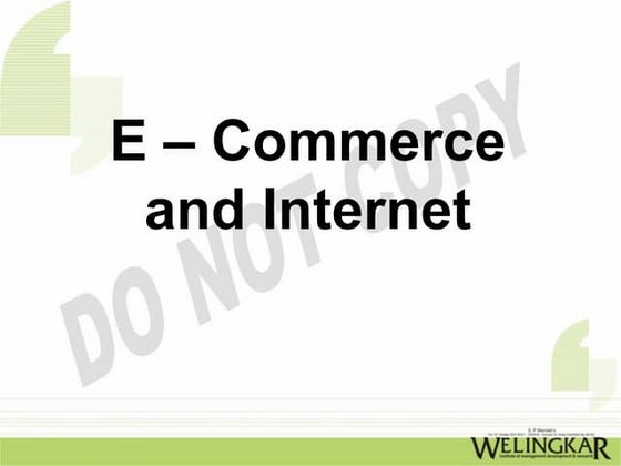 eCommerce & Internet
