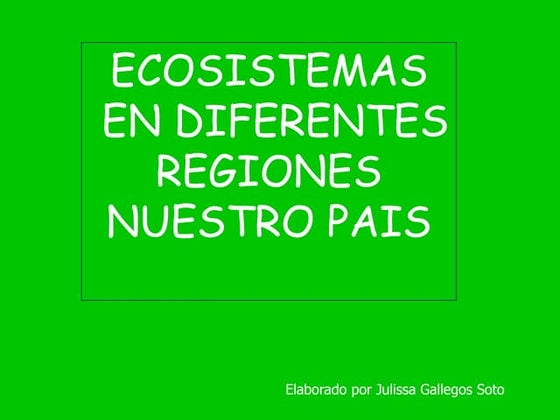 ECOSISTEMAS DE MÉXICO
