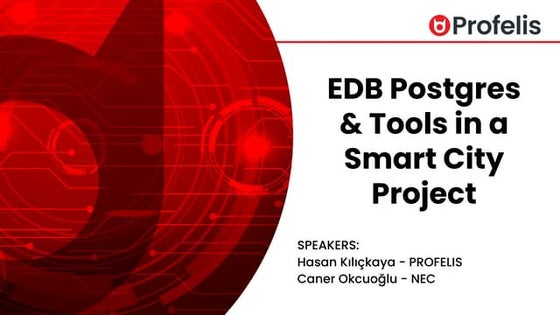 EDB Postgres & Tools in a Smart City Project