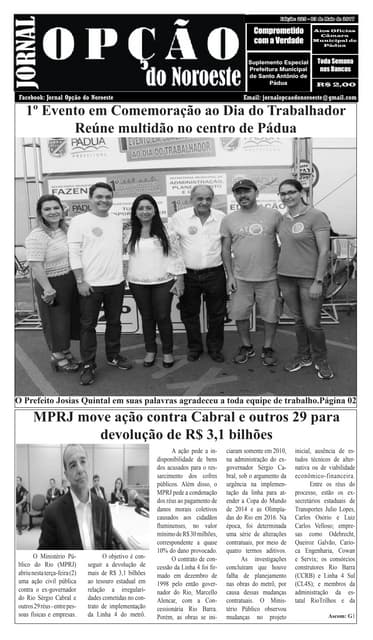 EDIÇÃO 225 DO JORNAL OPÇÃO DO NOROESTE