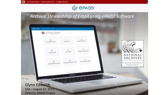Archival Stewardship of Email using ePADD Software