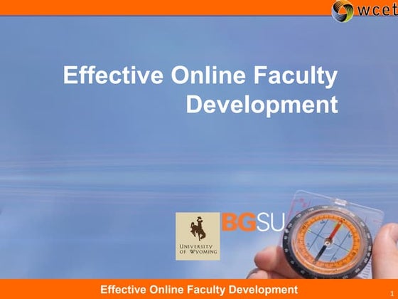 Effective Online Faculty Training
