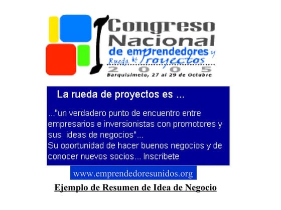 Ejemplo idea negocio