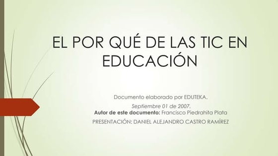 El por qué de las tic en educación