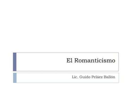 El romanticismo