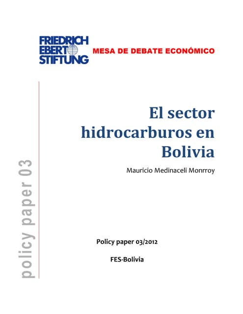 El sector hidrocarburos en Bolivia 