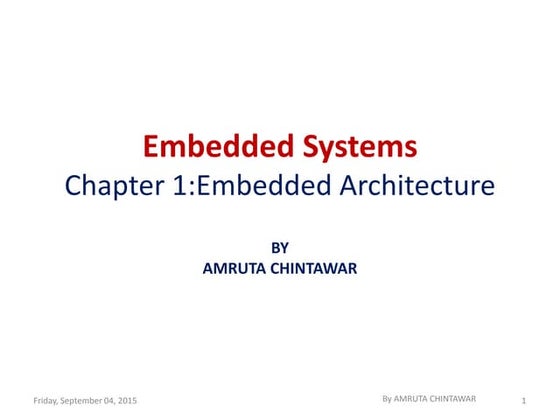 Introduction to Embedded Architecture 