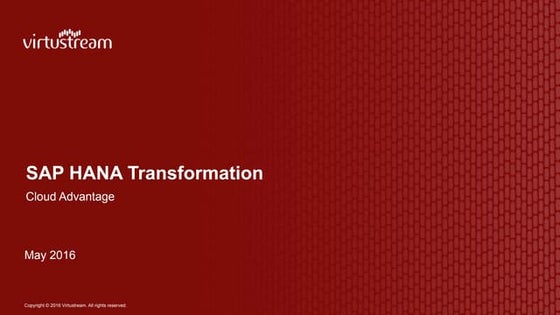 SAP Transformation: Cloud Advantage