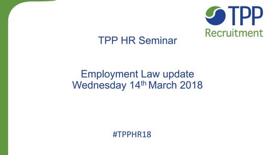 Employment Law Update 2018