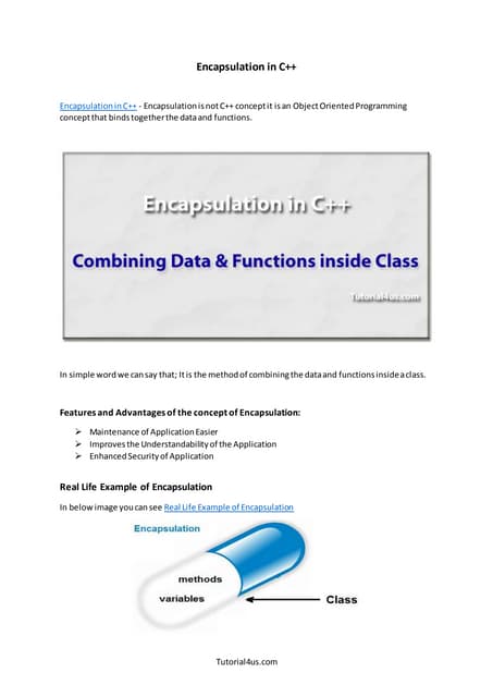 Encapsulation in C++