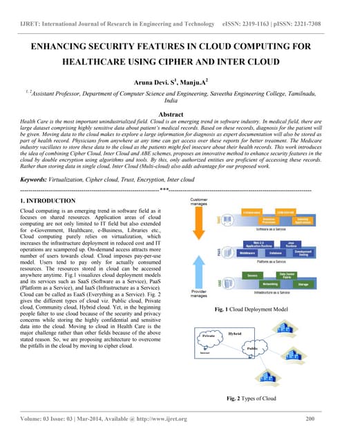 Enhancing security features in cloud computing for healthcare using cipher an...