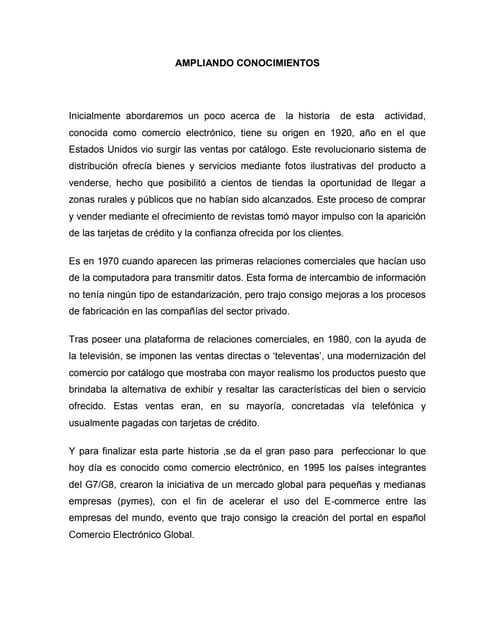 Ensayo e commerce