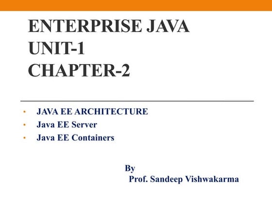 Enterprise java unit-1_chapter-2