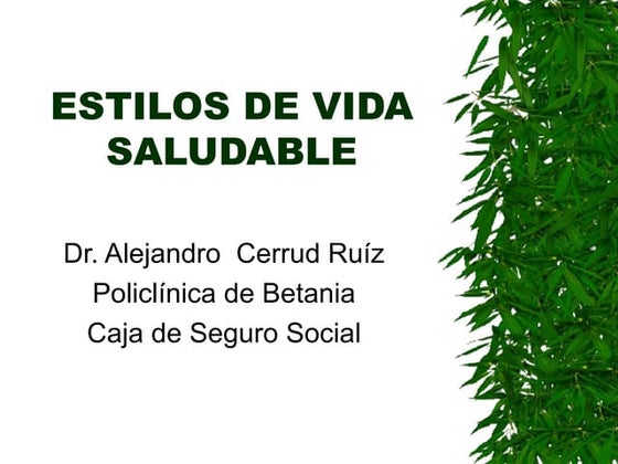 Estilos de vida saludable