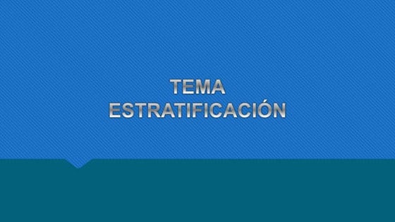 Estratificacion