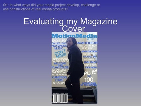 Evaluating my magazine