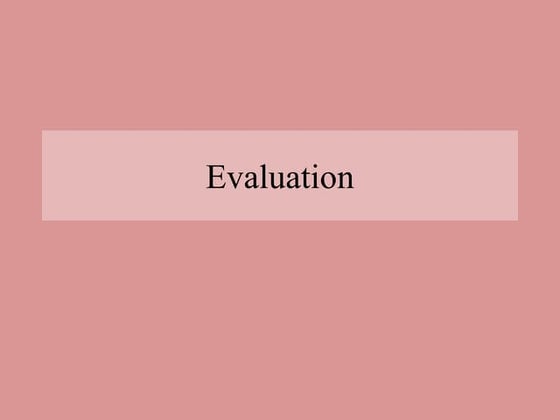 Evaluation 1