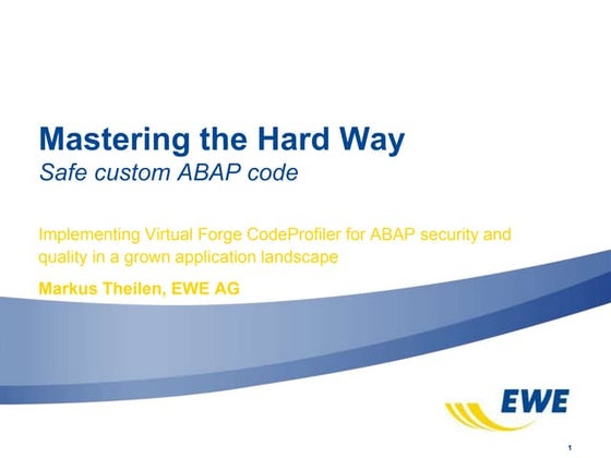 Case Study: Automated Code Reviews In A Grown SAP Application Landscape At EW...