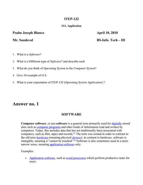 Exam 1 in ITEP 132