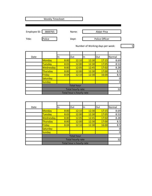 Excel budget