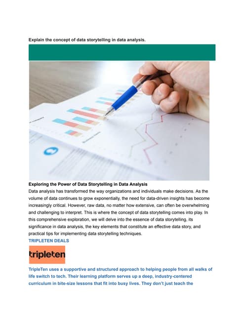 Explain the concept of data storytelling in data analysis.pdf