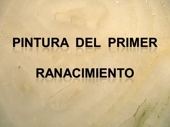 Pintura del primer renacimiento