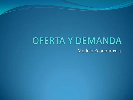 Oferta y demanda