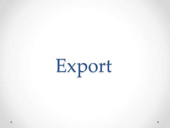 Export