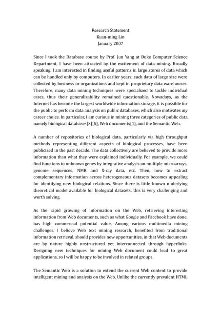 Research Statement