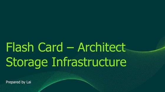 Flash card architect storage infrastructure in azure