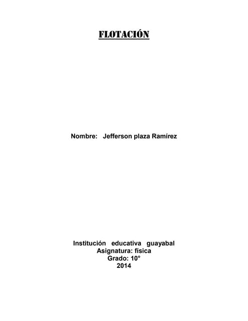 FLOTACION
