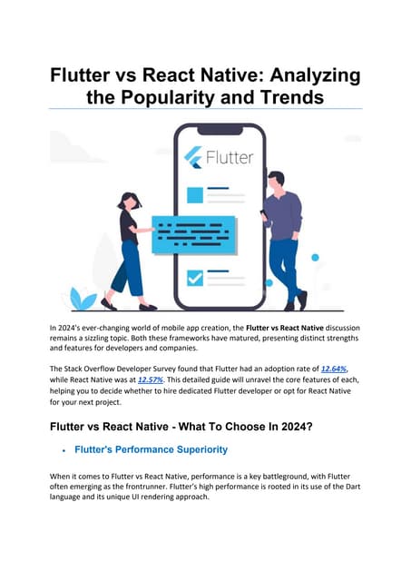 Flutter vs React Native: Analyzing the Popularity and Trends