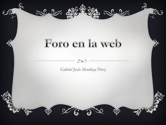 Foro en la web