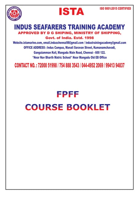 Fire prevention and Fire Fighting(FPFF)