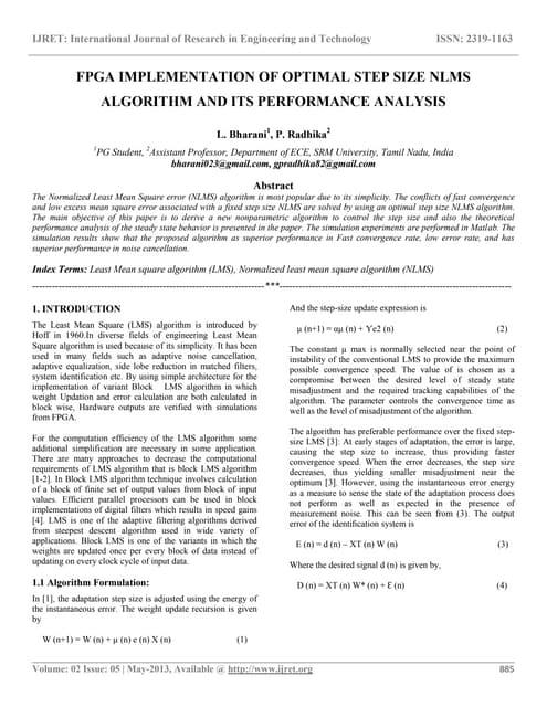 Fpga implementation of optimal step size nlms algorithm and its performance a...