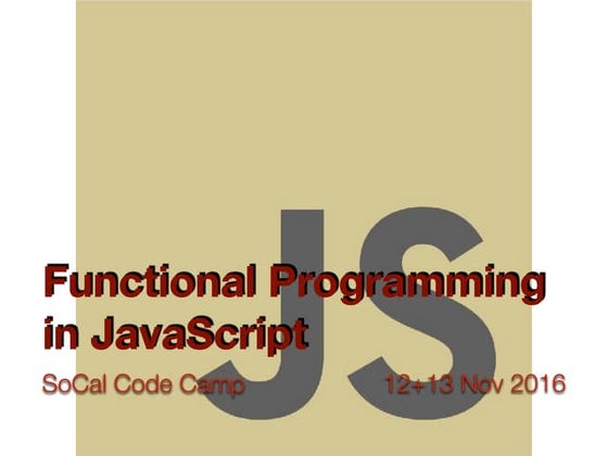 Functional Programming in JavaScript