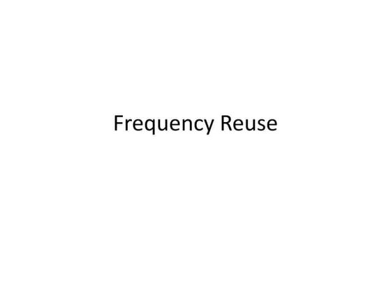 Frequency reuse