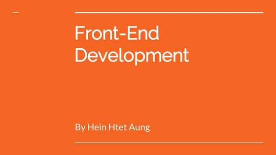 Front-End Development