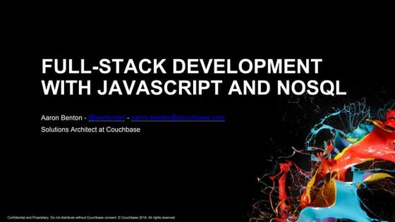 Full-Stack Development with JavaScript and NoSQL
