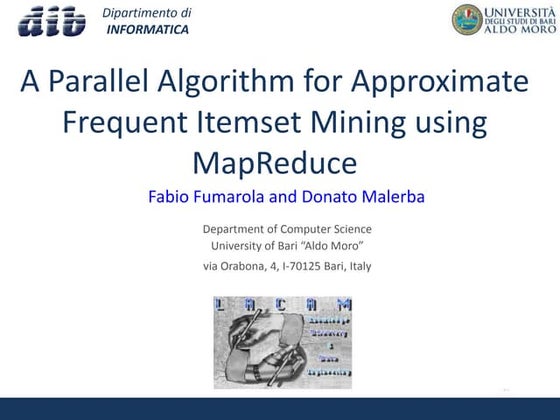 A Parallel Algorithm for Approximate Frequent Itemset Mining using MapReduce 