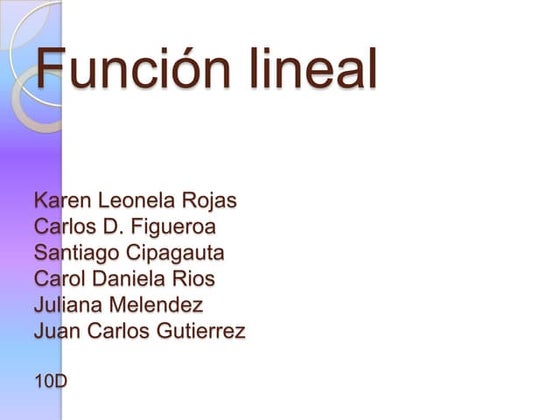 Funcion lineal